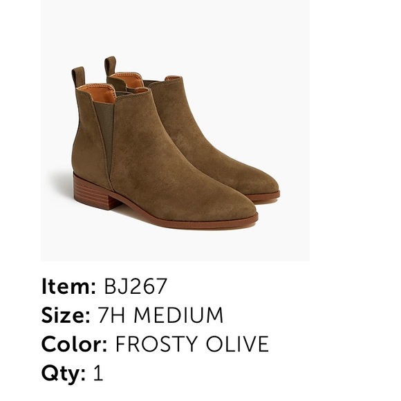 J.Crew Factory Frosty Olive Ankle Boots - only worn once - Picture 4 of 4